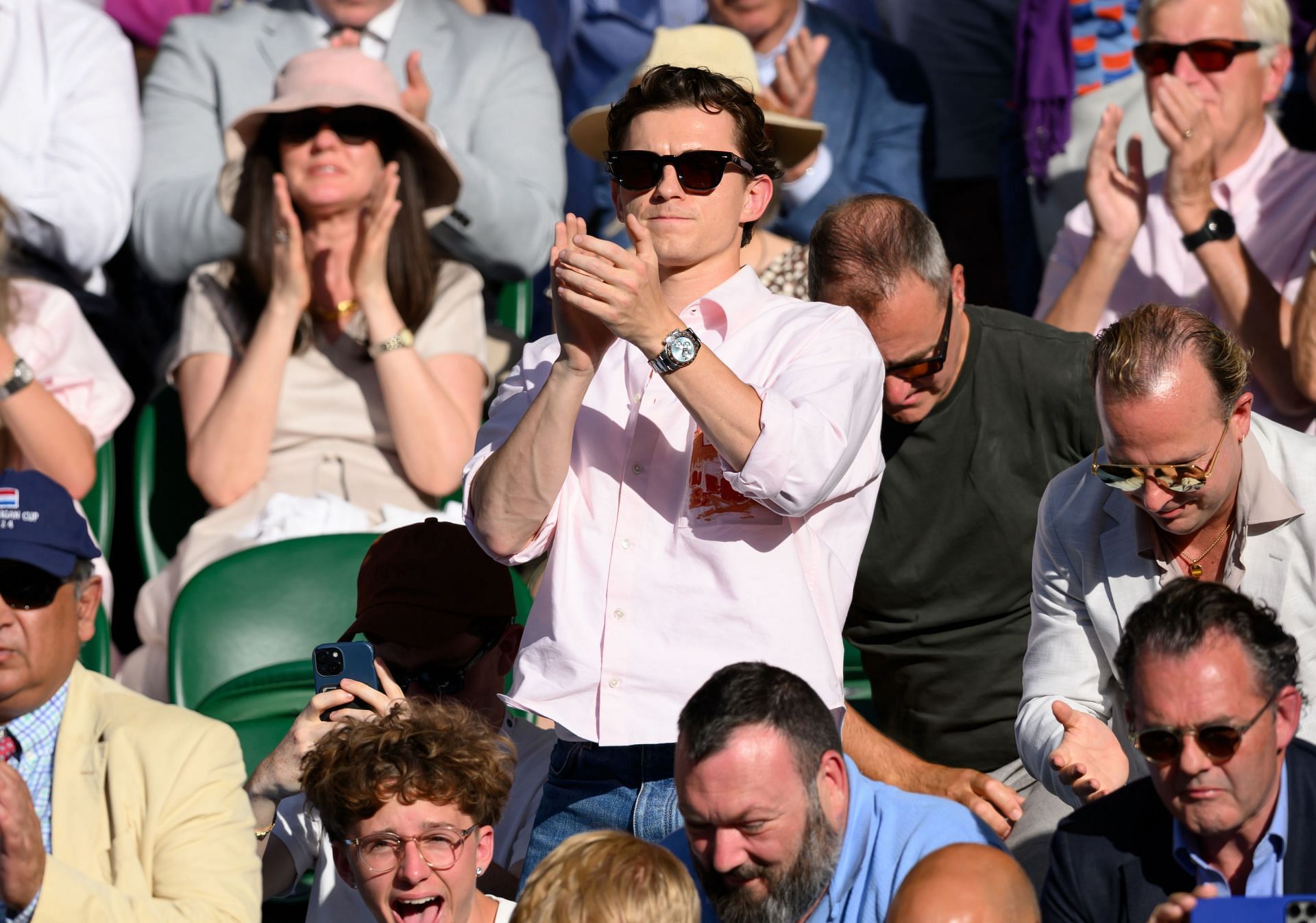 Tom Holand cheering for Carlos Alcaraz at Wimbledon 2025 - Image Source: Getty
